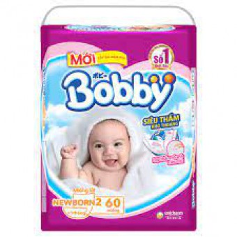 Miếng lót Bobby Newborn 2 - 60 miếng (cho bé > 1 tháng tuổi)